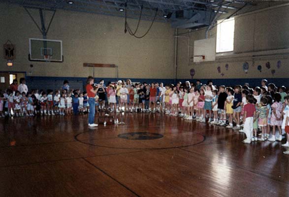 Charlie with Scholarship Recipients 1990